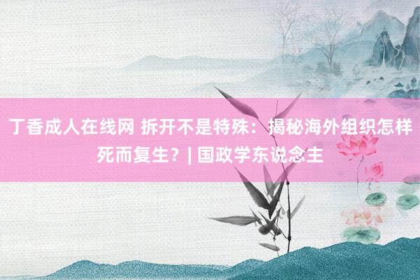 丁香成人在线网 拆开不是特殊：揭秘海外组织怎样死而复生？| 国政学东说念主