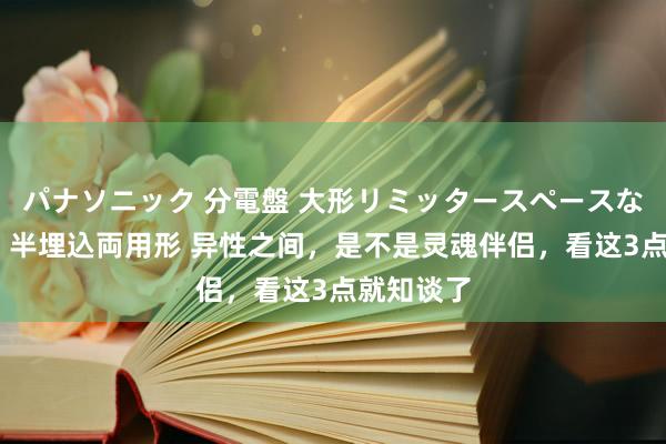 パナソニック 分電盤 大形リミッタースペースなし 露出・半埋込両用形 异性之间，是不是灵魂伴侣，看这3点就知谈了
